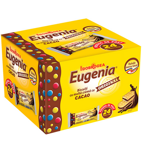 Dobrogea Eugenia Original Cocoa Rum Cream Sandwich Biscuits 24 Packs