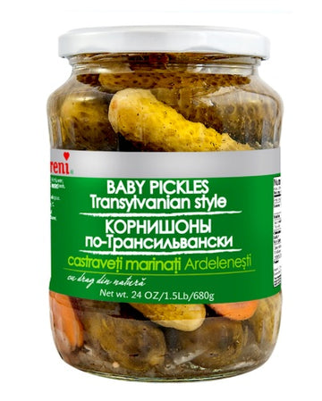 Raureni Castraveti Marinati Ardelenesti Transylvanian Style Baby Pickles 680g 24Oz