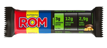 Kandia Baton Proteic Ciocolata/Rom/Arahide, Chocolate/Peanuts/Rum Flavored Protein Bar 41g