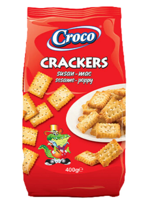 Croco Sesame & Poppy Crackers 400g