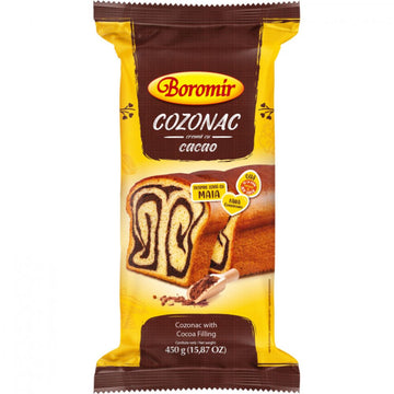 Boromir Cozonac Cocoa Filling Swirl Cake Sweet Bread 450 g 15.87 Oz