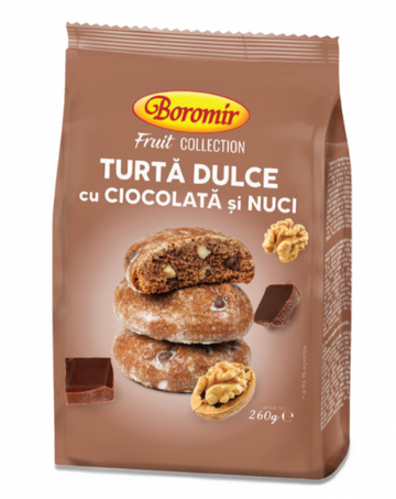 Boromir Turta Dulce Ciocolata si Nuci Chocolate and Walnuts Gingerbread 250g 8.8Oz