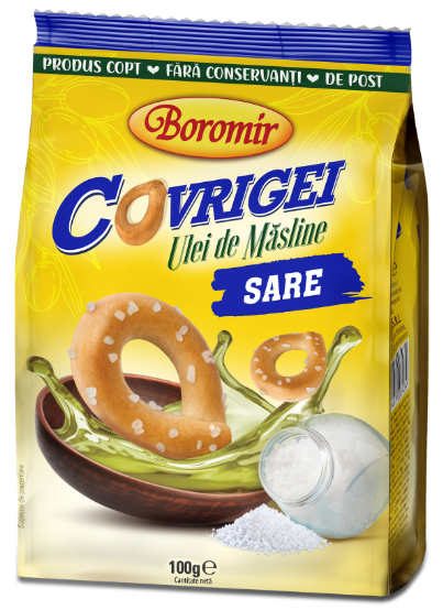 Boromir Covrigei Ulei de Masline Sare Olive Oil and Salt Mini Pretzels Vegan 100g