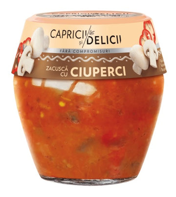 Capricii si Delicii Zacusca cu Ciuperci Vegetable Spread with Mushrooms 550g  1.2Lb