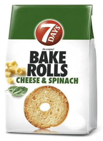 7 Days Bake Rolls Cheese and Spinach Flavour 80g