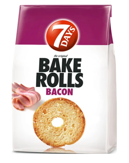 7 Days Bake Rolls Bacon Flavour 80g