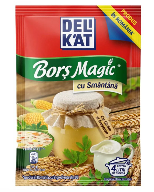 Delikat Bors Magic Smantana BORSCH with  SourCream and Lovage Sour Soup Base 38g