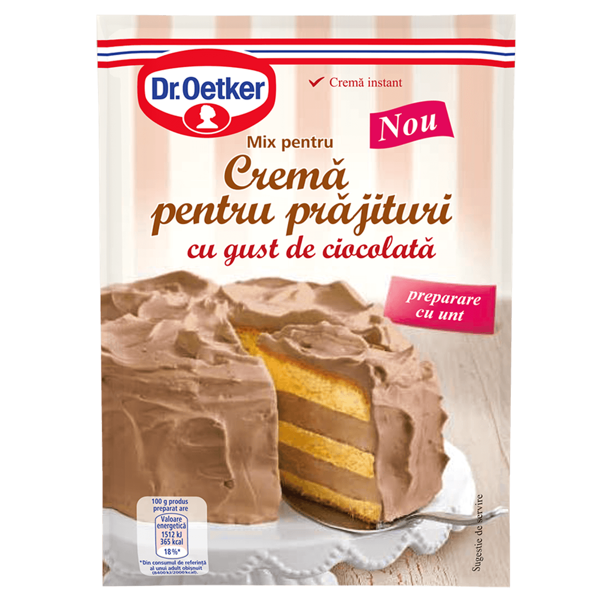 Dr.Oetker Crema Ciocolata Cu Unt Chocolate Buttercream for Cakes