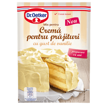 Dr.Oetker Crema Vanilie Cu Unt Vanilla-flavored Buttercream for Cakes