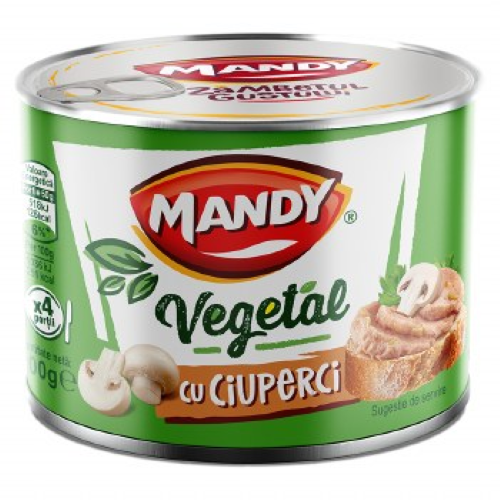 Mandy Pate Vegetal cu Ciuperci Mushrooms Vegetable Pate 200g 7Oz
