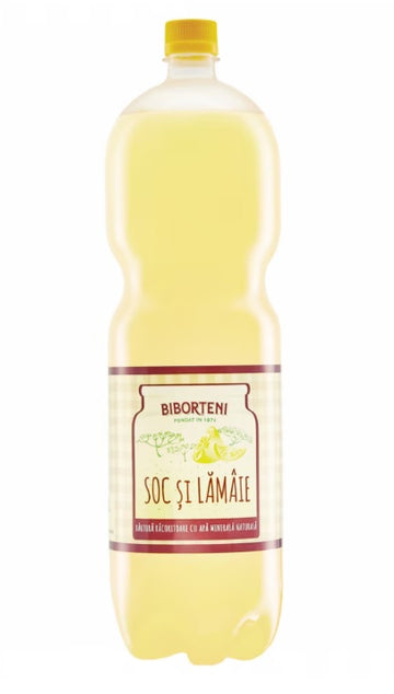 Biborteni Socata Bautura Carbogazoasa Soc si Lamaie Elderberry and Lemon Carbonated Drink 2L