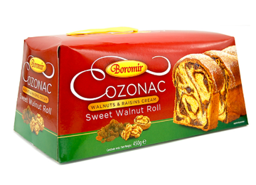 Boromir Cozonac Walnuts and Raisins Cream Swirl Cake Sweet Bread 450 g 15.87 Oz