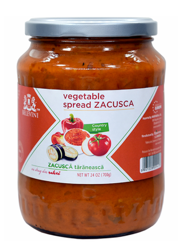 Belevini Zacusca Taraneasca Vegetable Spread Country Style 700g 24Oz