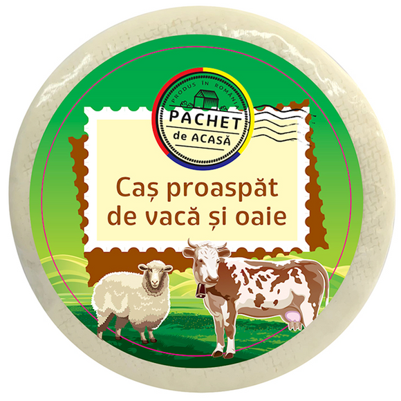 Pachet de Acasa Cas Proaspat Cow and Sheep Milk Fresh Feta Cheese 300g 10.58Oz