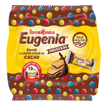 Dobrogea Eugenia Original Cocoa Rum Cream Sandwich Biscuits 10 Packs