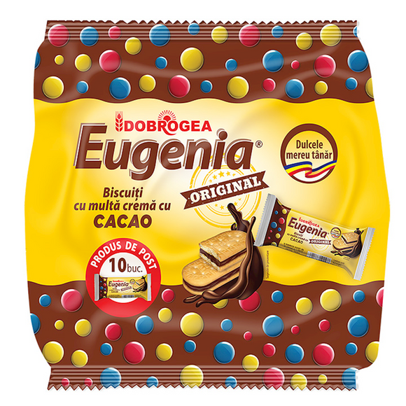 Dobrogea Eugenia Original Cocoa Rum Cream Sandwich Biscuits 10 Packs