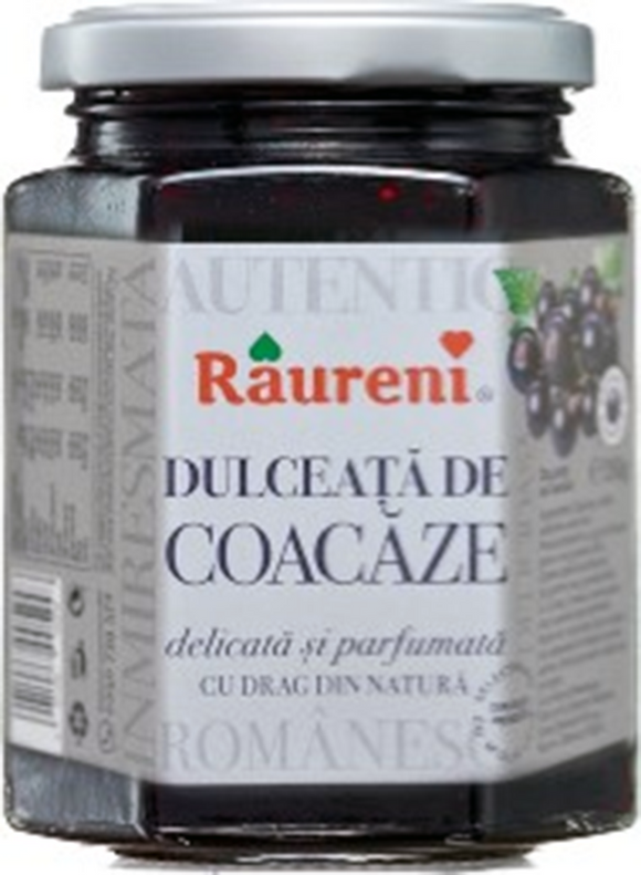 Raureni Dulceata de Coacaze Black Currant Preserves 350g 13.05Oz