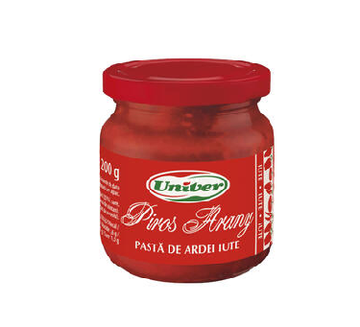 Univer Pasta Ardei Iute Piros Arany Csipos Hungarian Paprika Paste Hot  200g