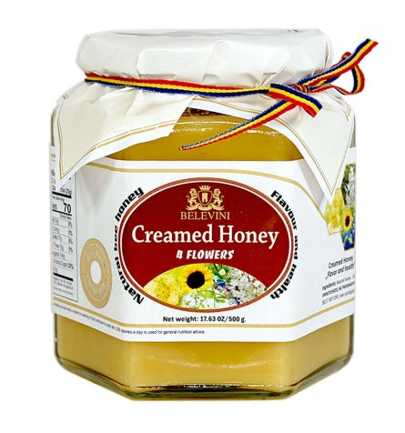 Belevini Miere Poliflora Floral Creamed Row Honey 500g 17.6Oz