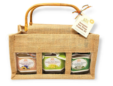 Belevini Miere Salcam/ Tei/ Poliflora Premium Raw Honey Set: Acacia, Linden and Polyfloral 3x400g