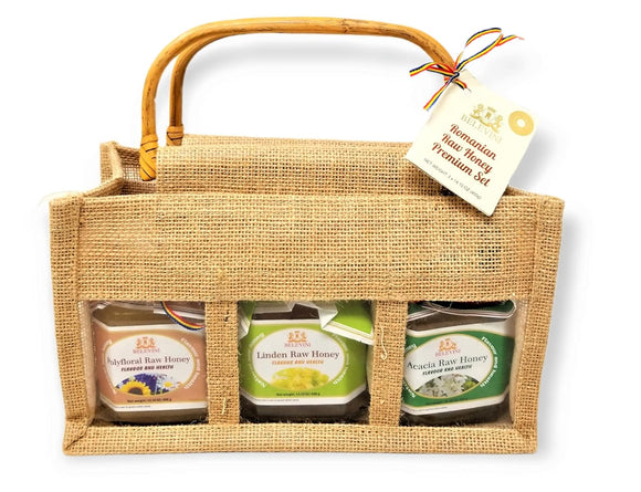 Belevini Miere Salcam/ Tei/ Poliflora Premium Raw Honey Set: Acacia, Linden and Polyfloral 3x400g